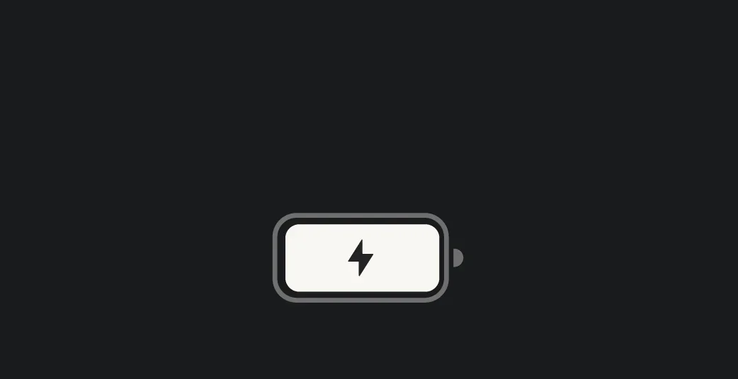 Battery icon with a lightning bolt
