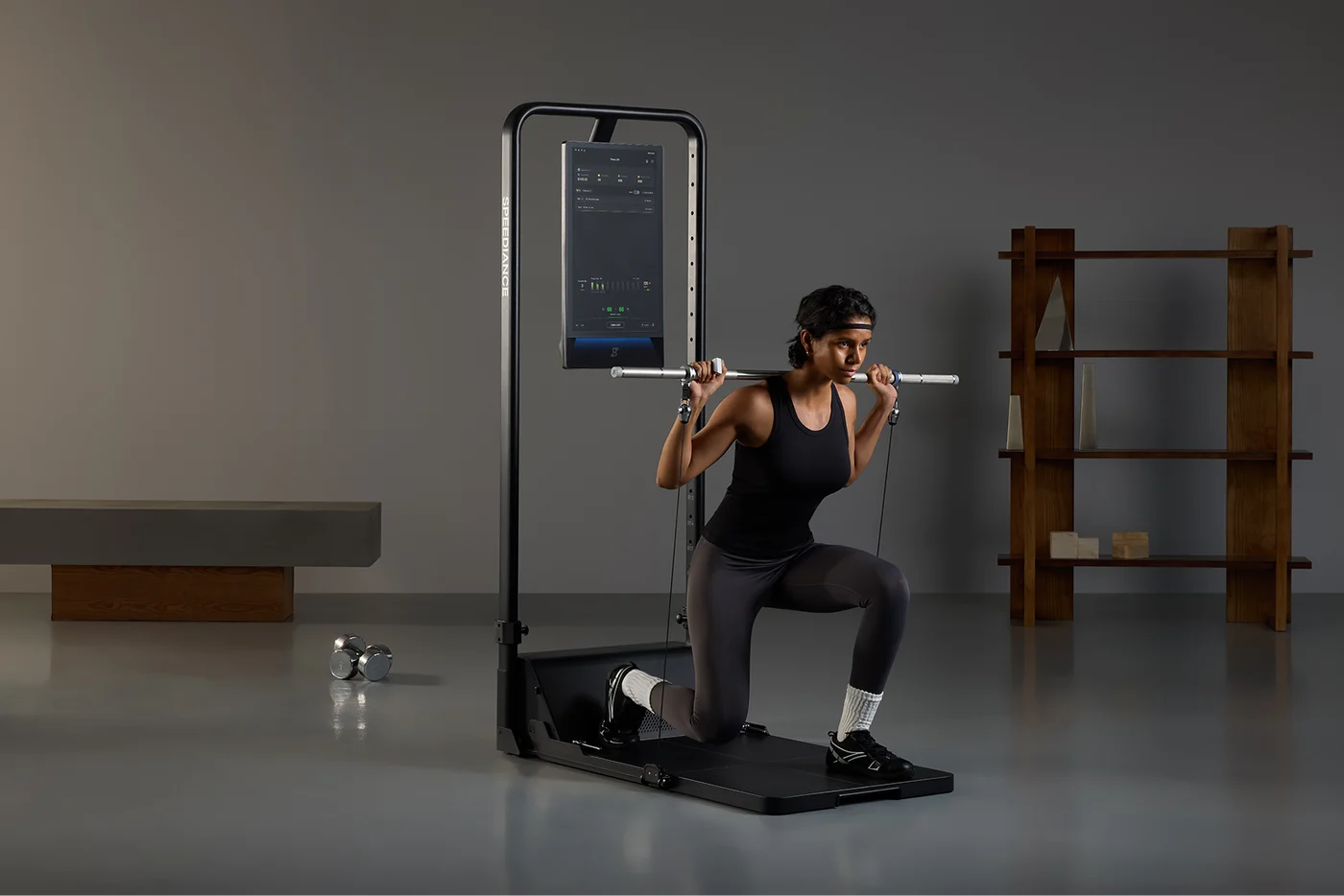 Squat rack training on Gym Monster 3